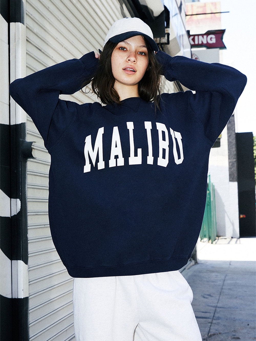 John Galt Erica Malibu Crew Neck Sweatshirt